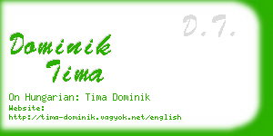 dominik tima business card